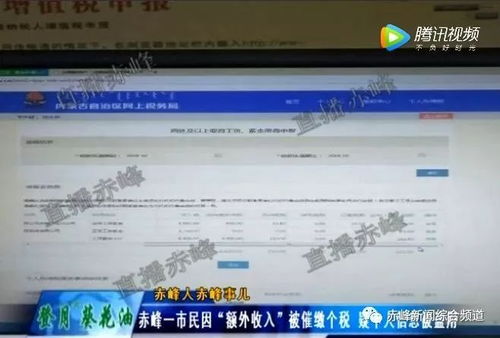 赤峰一市民因 额外收入 被催缴个税 疑个人信息被盗用